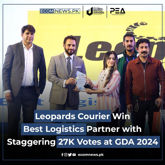 Leopards Courier Roars to Victory: Bags Best Logistics Partner with Staggering 27k Votes at Global Digital Awards 2024!